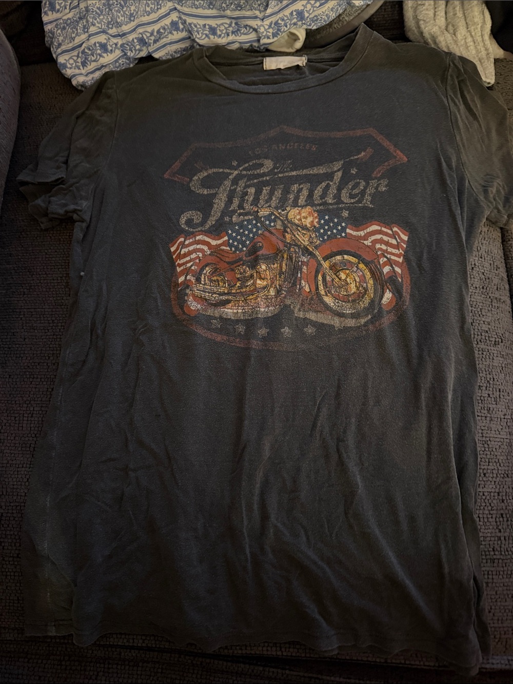 Women’s Black Graphic Motorcycle Tee - Thunder Design